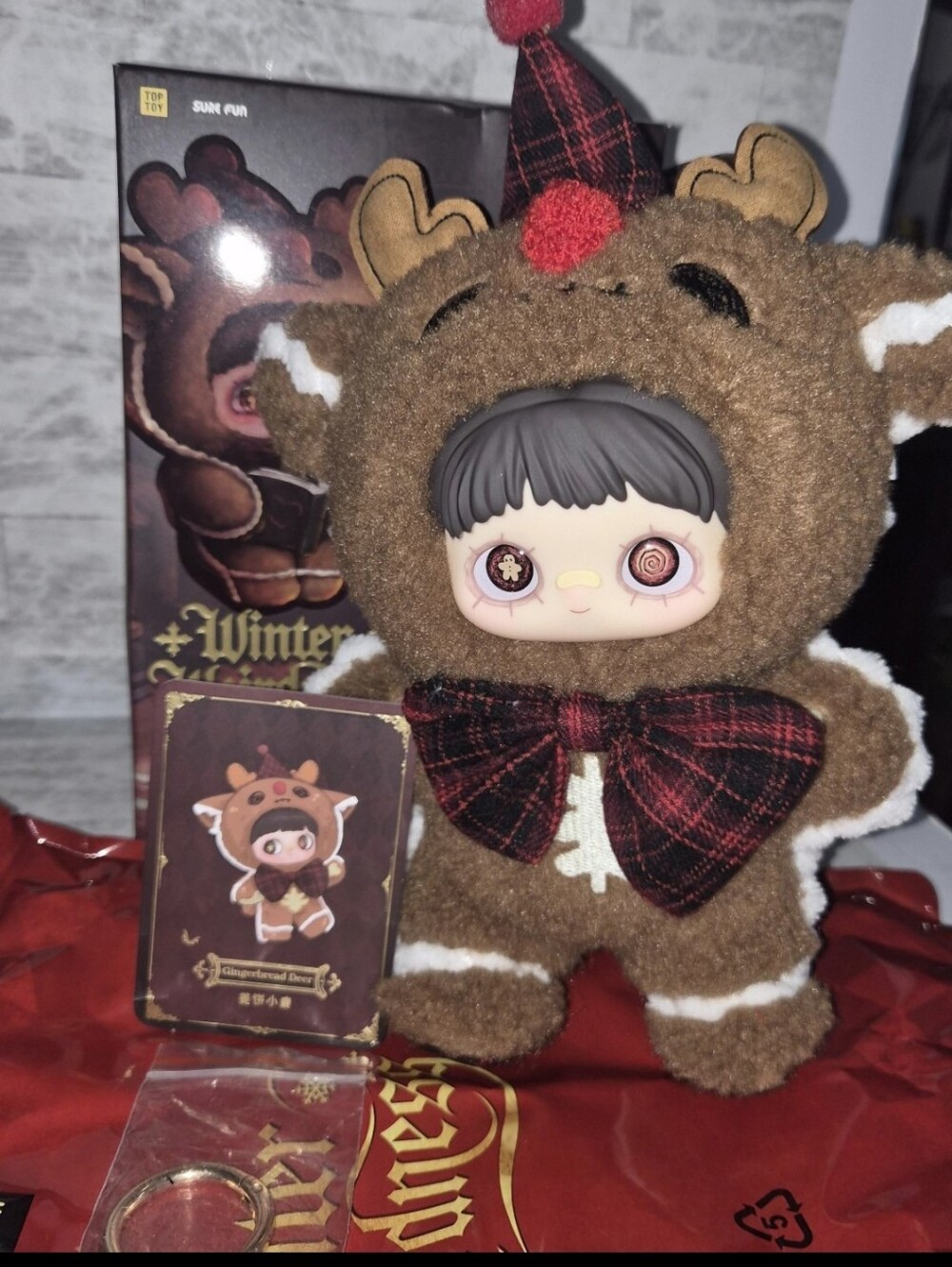 Maymei Winter Weirdness Series Plush Pendant (Gingerbread Deer)